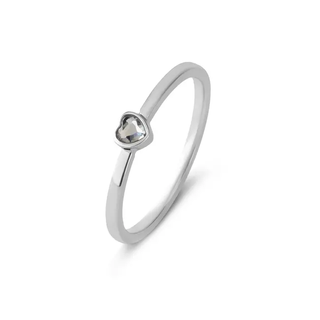 Melano Jewelry Friends Amour Ring (vanaf maat 44) Crystal - Zilverkleurig
