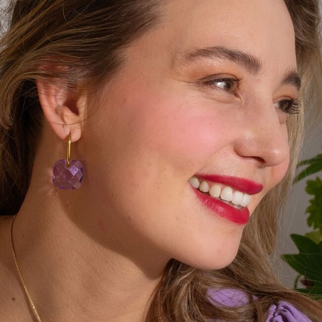 Kosmic Kamila Oorbel Hangers  - Lavender
