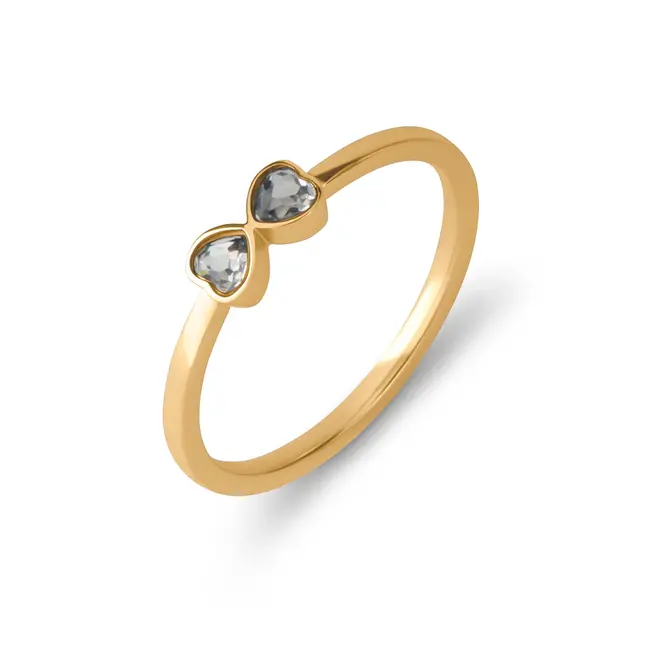 Melano Jewelry Friends Adore Ring Crystal - Goudkleurig