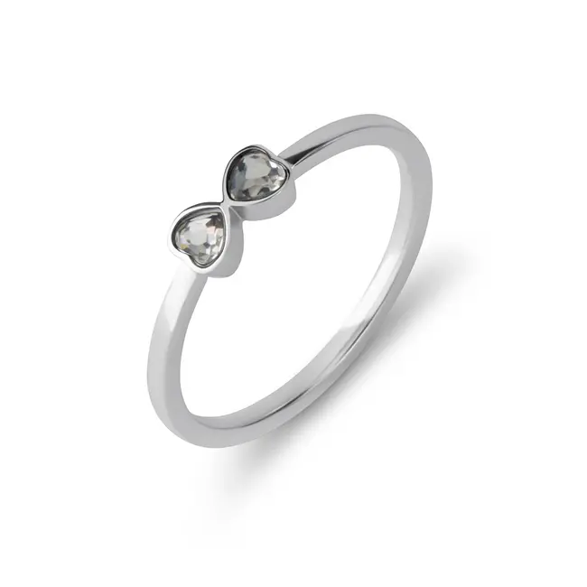 Melano Jewelry Friends Adore Ring Crystal - Zilverkleurig