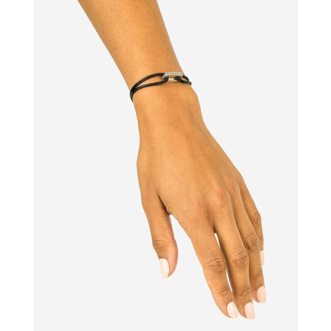 Armband Barbara Koord Zilver Zwart