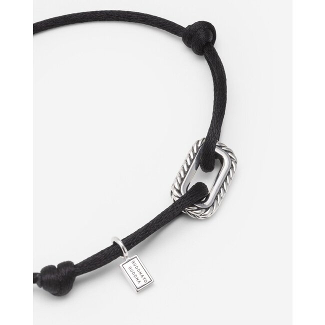 Armband Barbara Koord Zilver Zwart