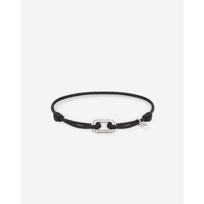 Armband Barbara Koord Zilver Zwart