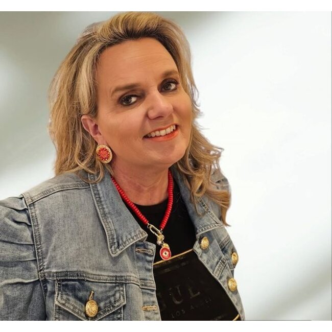 Oorbellen Cléo - Coral