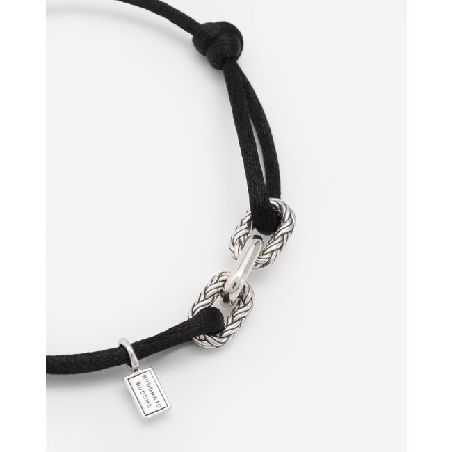 Armband Katja Koord Zilver Zwart