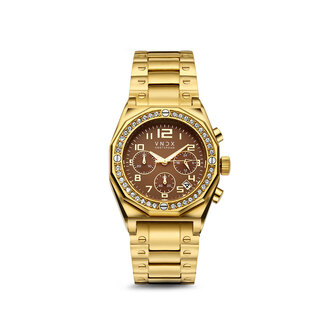 VNDX Amsterdam Horloge The One Goud Bruin