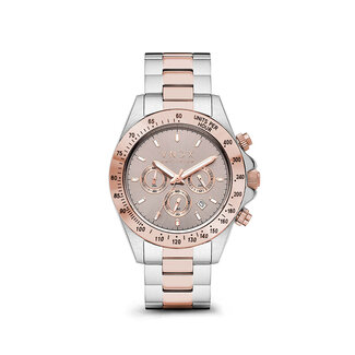 VNDX Amsterdam Horloge Power Babe Big Two-Tone Rosé Grijs