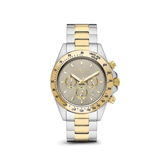 Horloge Power Babe Big Grijs & Goud