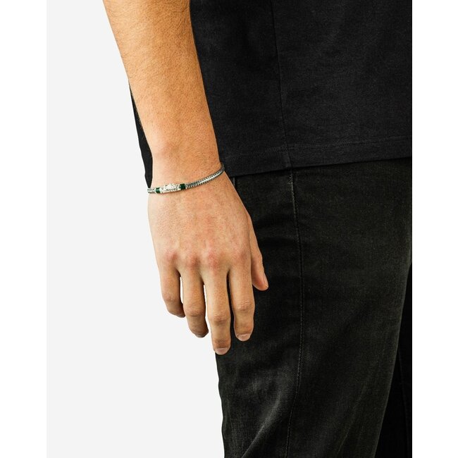Armband Ben Mini Gemstone Zilver Malachiet