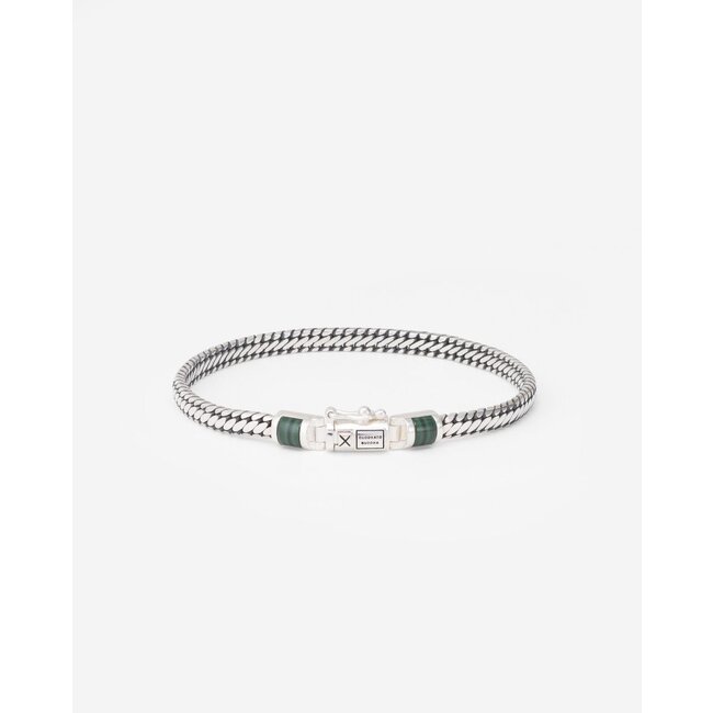 Armband Ben Mini Gemstone Zilver Malachiet