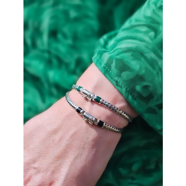 Armband Ben Mini Gemstone Zilver Onyx