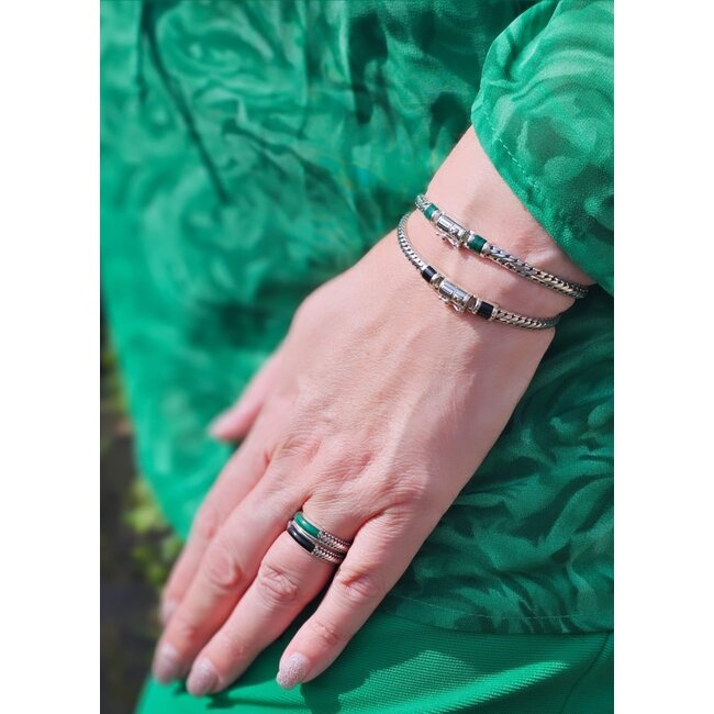 Armband Ben Mini Gemstone Zilver Onyx