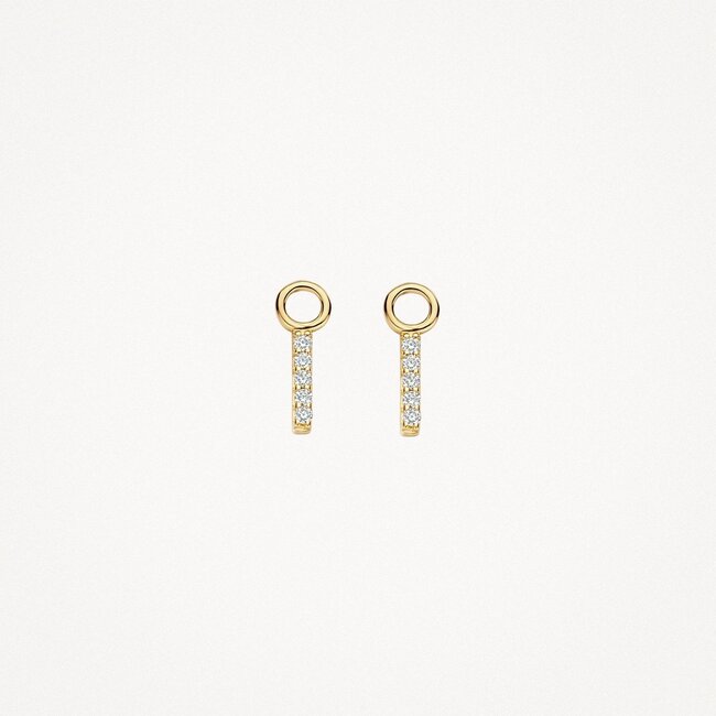 Blush Gold Jewels Oorbedels 9094YZI - 14k Geelgoud met zirkonia