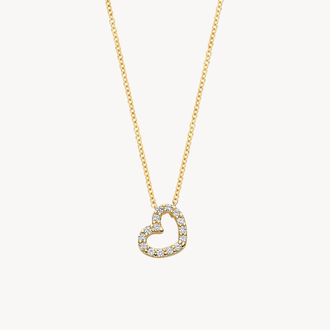 Collier 3072YZI - 14k Geelgoud met zirkonia
