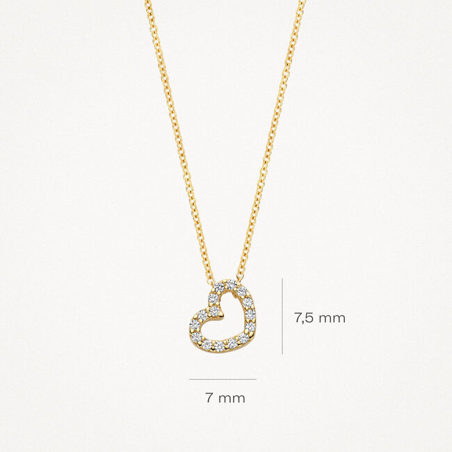Collier 3072YZI - 14k Geelgoud met zirkonia