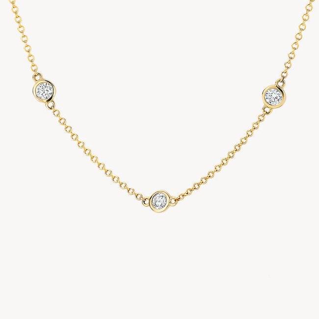 Collier 3172YZI - 14k Geelgoud met zirkonia