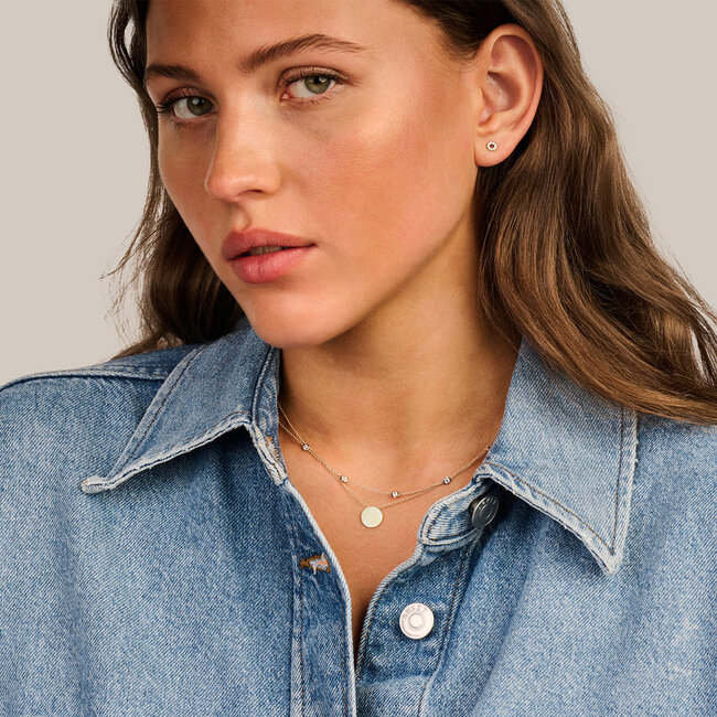 Collier 3172YZI - 14k Geelgoud met zirkonia