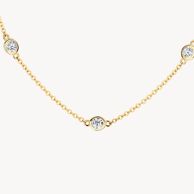 Collier 3172YZI - 14k Geelgoud met zirkonia