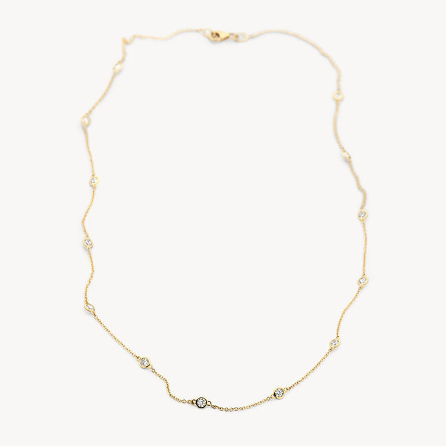 Collier 3172YZI - 14k Geelgoud met zirkonia