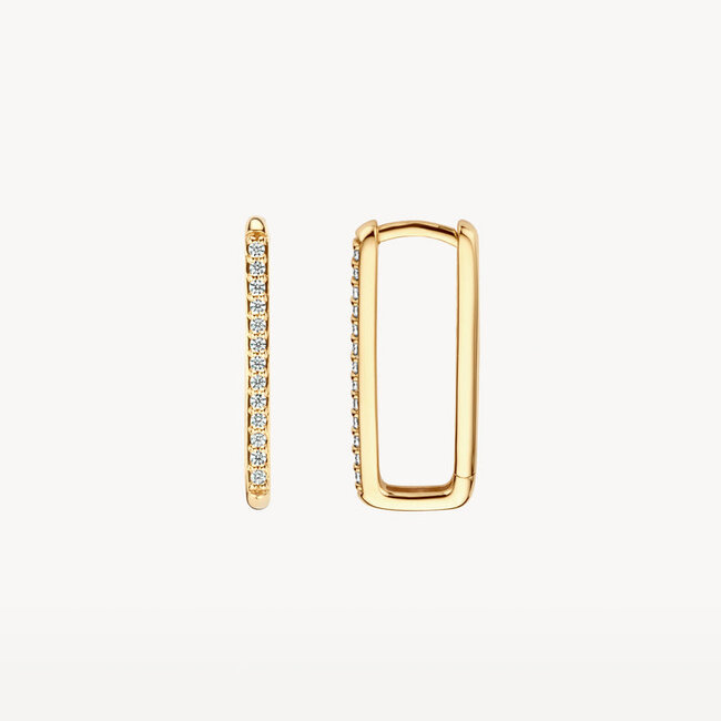 Oorringen 7343YZI - 14k Geelgoud met zirkonia