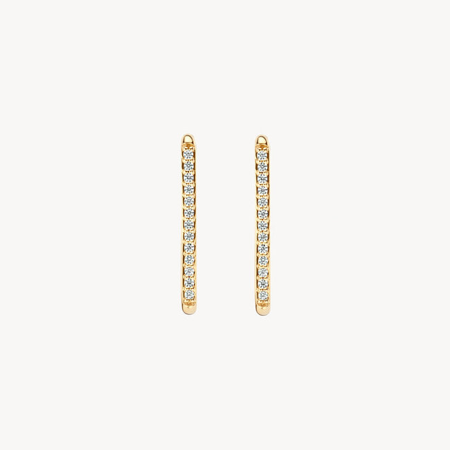 Oorringen 7343YZI - 14k Geelgoud met zirkonia