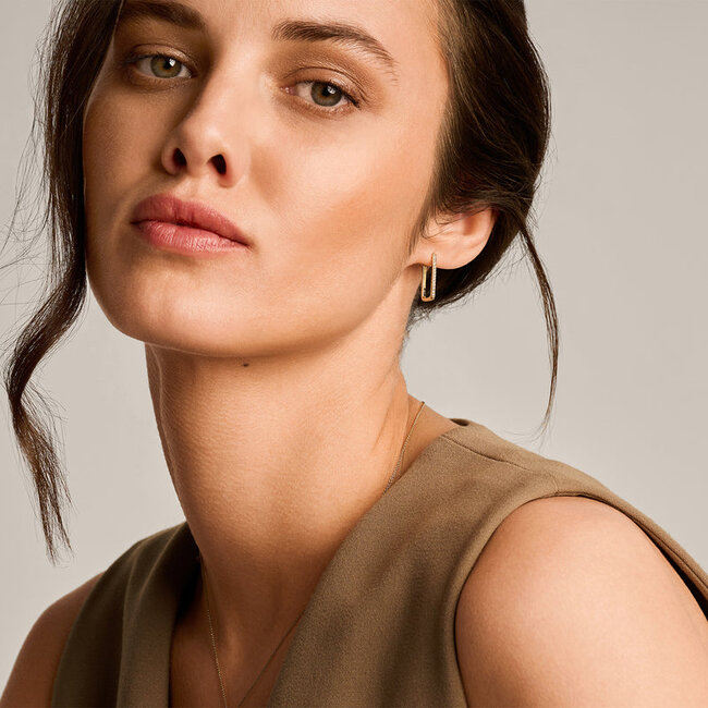 Oorringen 7343YZI - 14k Geelgoud met zirkonia