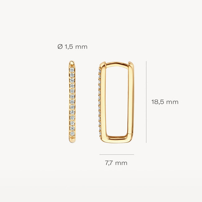 Oorringen 7343YZI - 14k Geelgoud met zirkonia