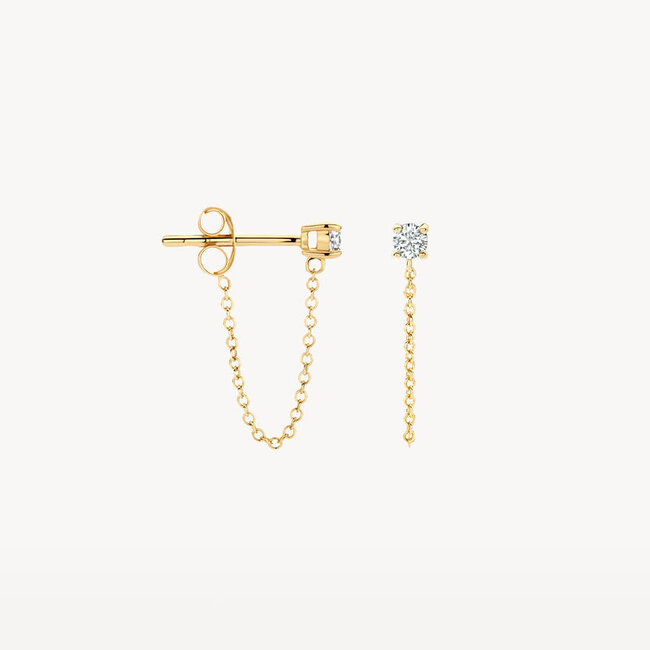 Oorknoppen 7344YZI - 14k Geelgoud met zirkonia