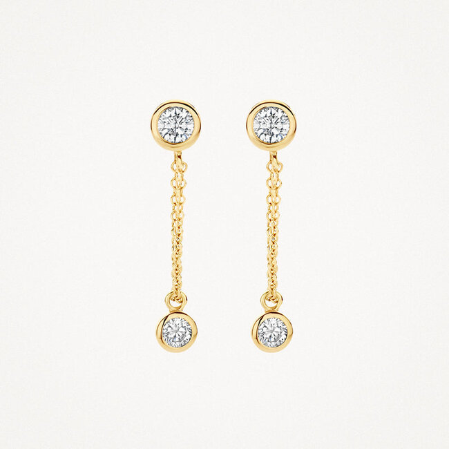 Oorknoppen 7347YZI - 14k Geelgoud met zirkonia