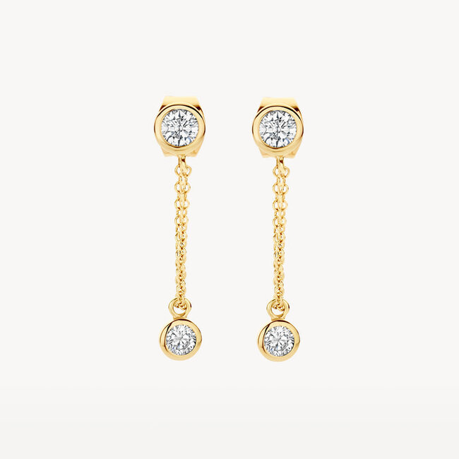 Oorknoppen 7347YZI - 14k Geelgoud met zirkonia