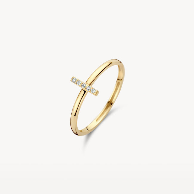 Ring 1252YZI - 14k Geelgoud met zirkonia
