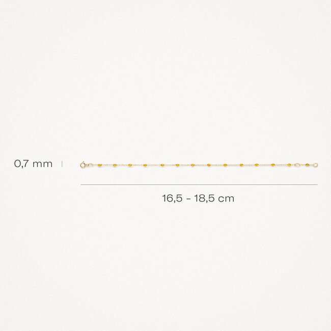 Armband 2226YRC - 14k Geelgoud met caramel resin