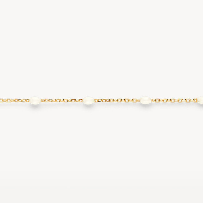 Armband 2226YRM -  14k Geelgoud met melk resin