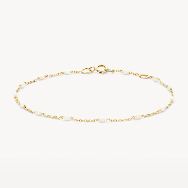 Armband 2226YRM -  14k Geelgoud met melk resin