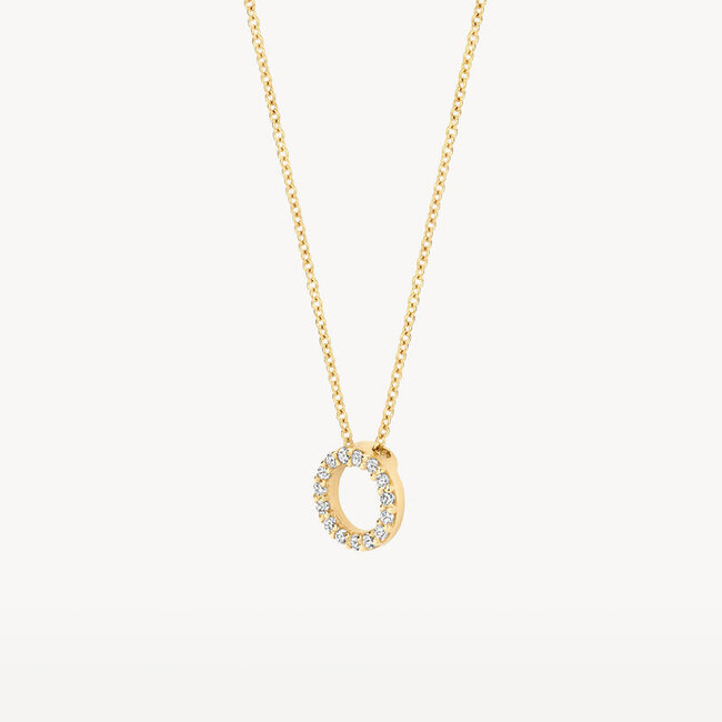 Collier 3065YZI - 14k Geelgoud met zirkonia
