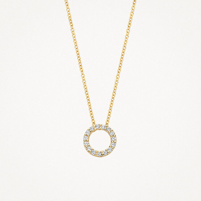 Collier 3065YZI - 14k Geelgoud met zirkonia