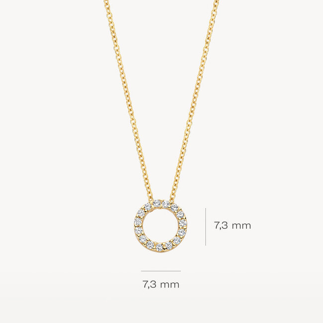 Collier 3065YZI - 14k Geelgoud met zirkonia
