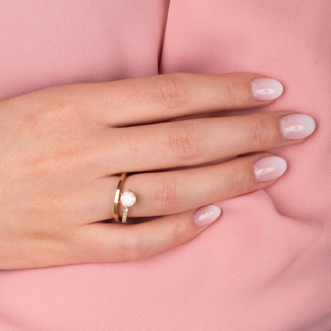 LIMITED EDITION Twisted Tami Ring Crystal - Goudkleurig