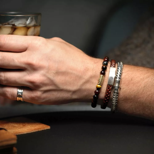 Armband Braided Square 925 Earth maat M