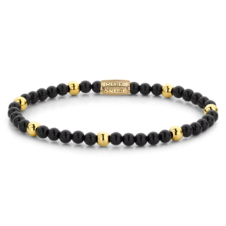 Rebel en Rose Black Panther - 4mm - 18 ct yellow gold plated