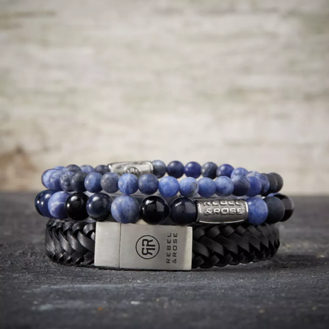 Armband Blue Rocks - 8mm