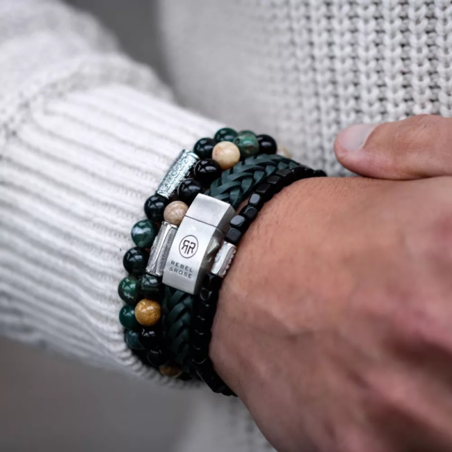 Armband Roll The Dice - The Black Stone - 4mm