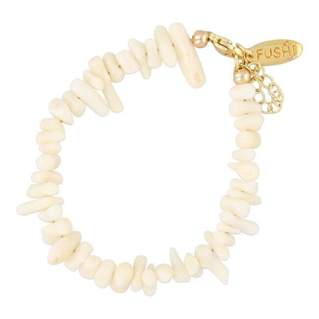 Armband Koraal Chips Beige