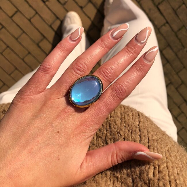 Kosmic Kyra Ring Ocean Delite - Zilverkleurig