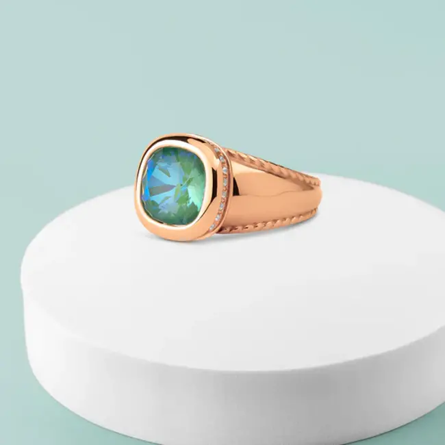 Vivid Autumn Sky Ring Set - Goudkleurig