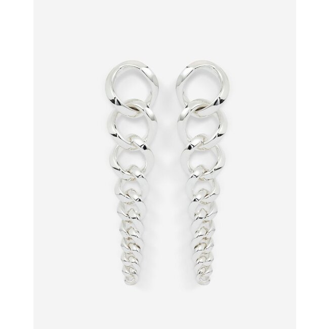 Oorbellen Chain Gradient Zilver Set
