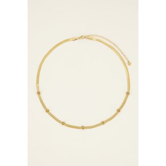 My Jewellery Ketting met platte schakel & bloemen