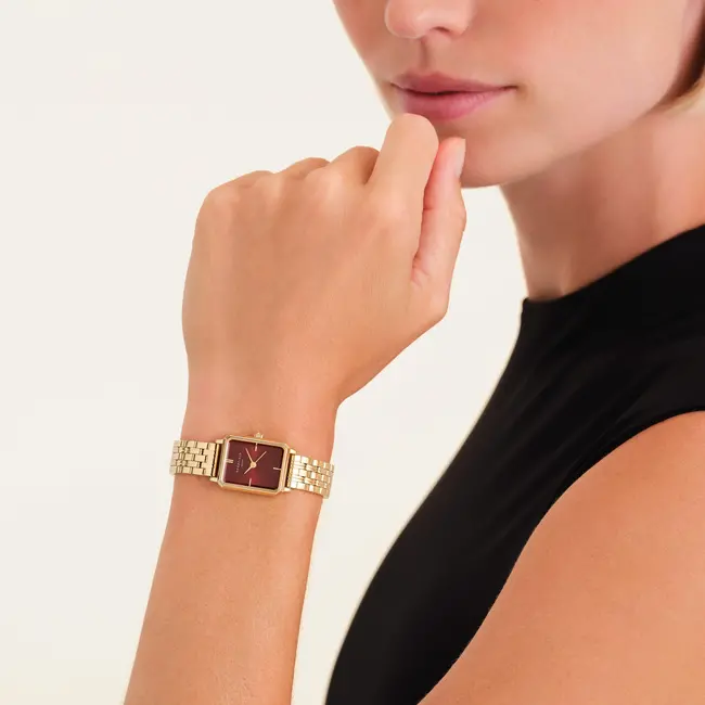Dames Horloge Octagon XS Burgundy