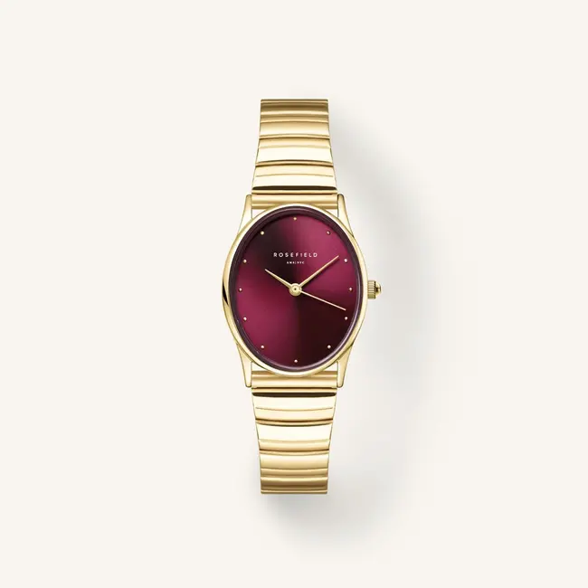 Dames Horloge Oval Burgundy