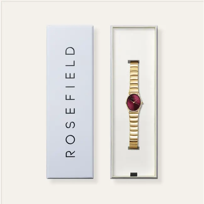 Dames Horloge Oval Burgundy